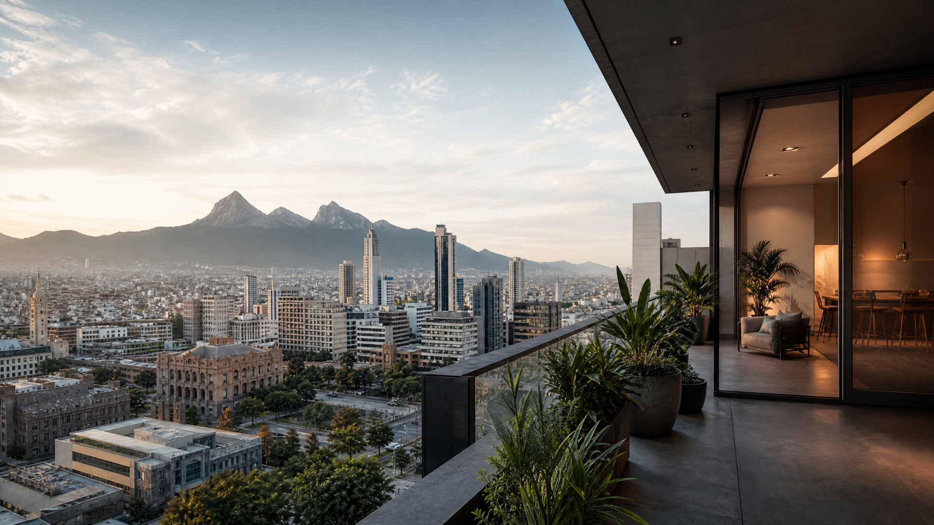 Departamento moderno con vista al Centro de Monterrey para inversión patrimonial